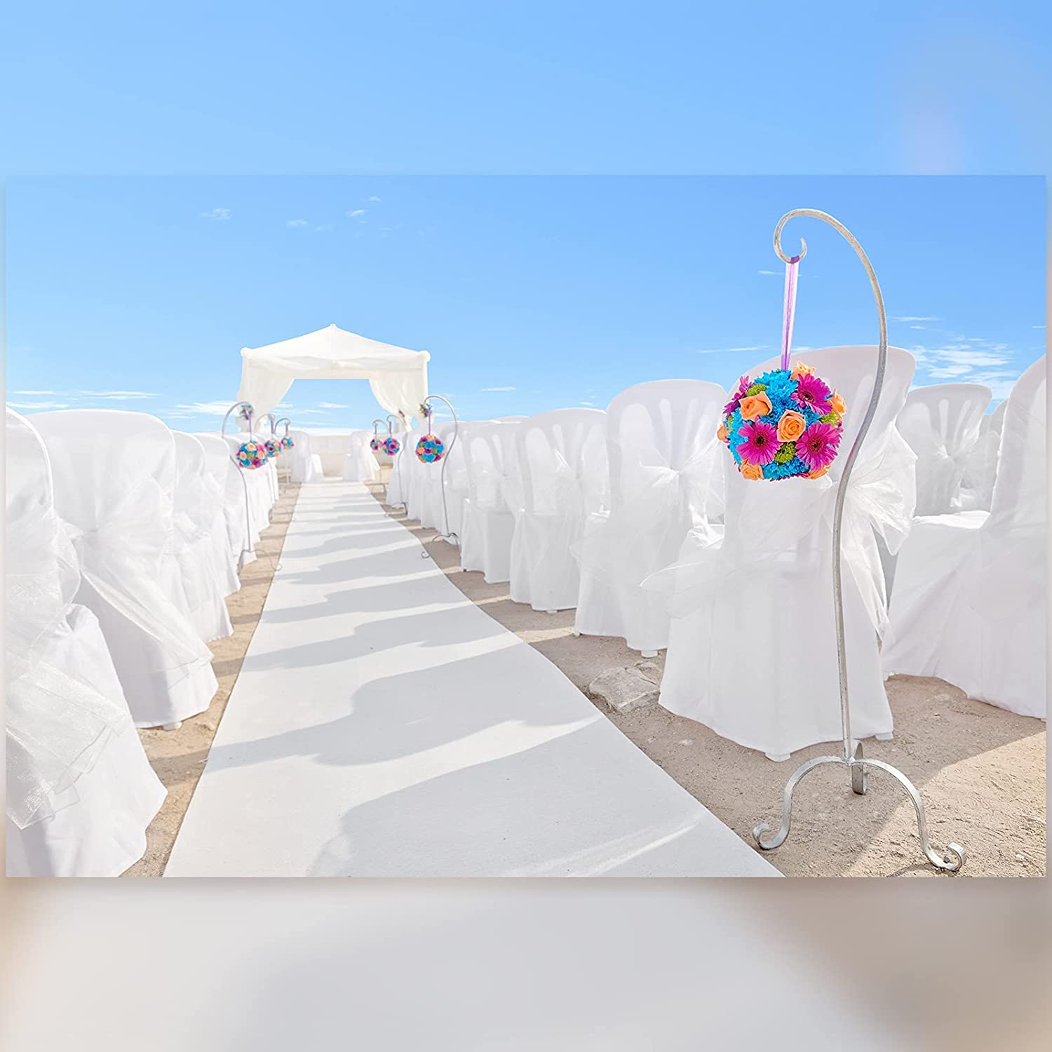 Aisle Runner White - Biały dywan ślubny Korytarz antypoślizgowy Hotel