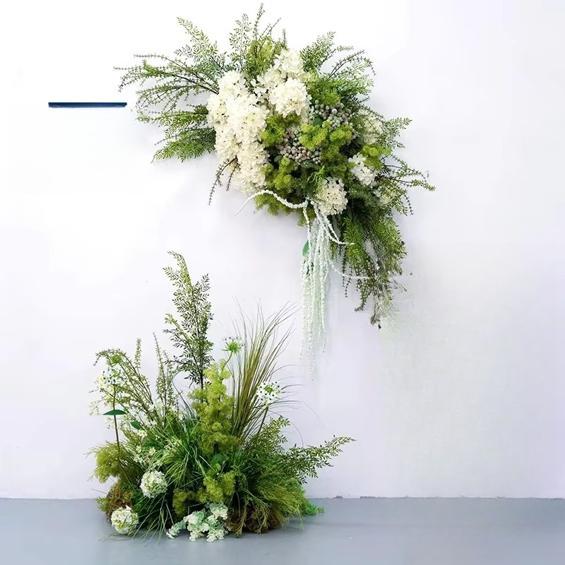 Aisle Runner White - Dekoracja ślubna na zielono, ścieżka z