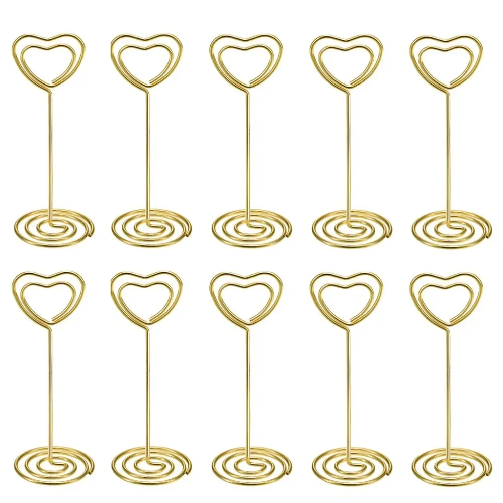 Table Number Gold - 10 sztuk kształt serca numer stołu