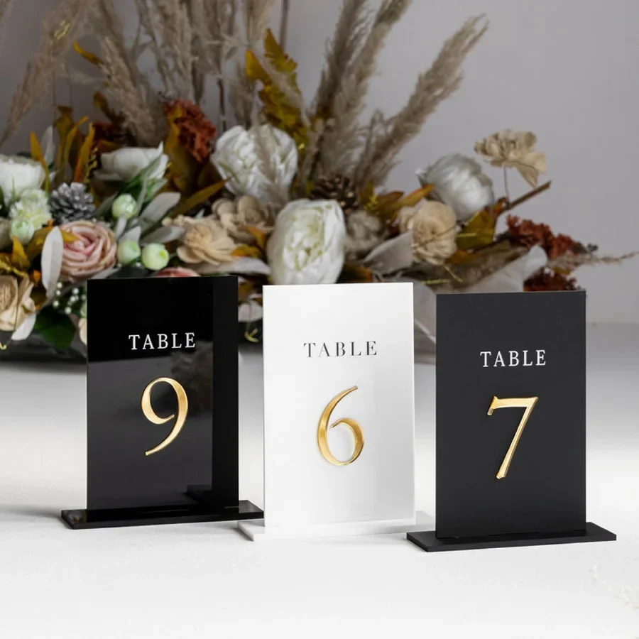Czarno-złote numery stołów luk – Table Number Gold recenzja i cena