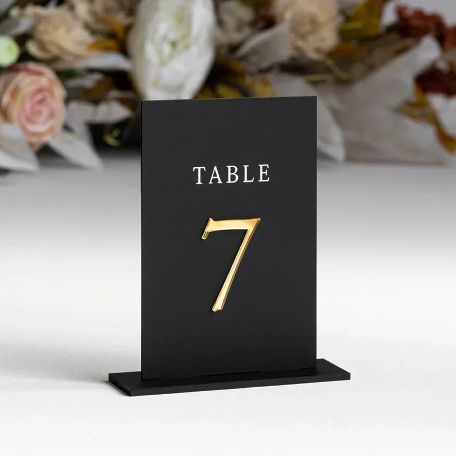 Czarno-złote numery stołów luk – Table Number Gold recenzja i cena