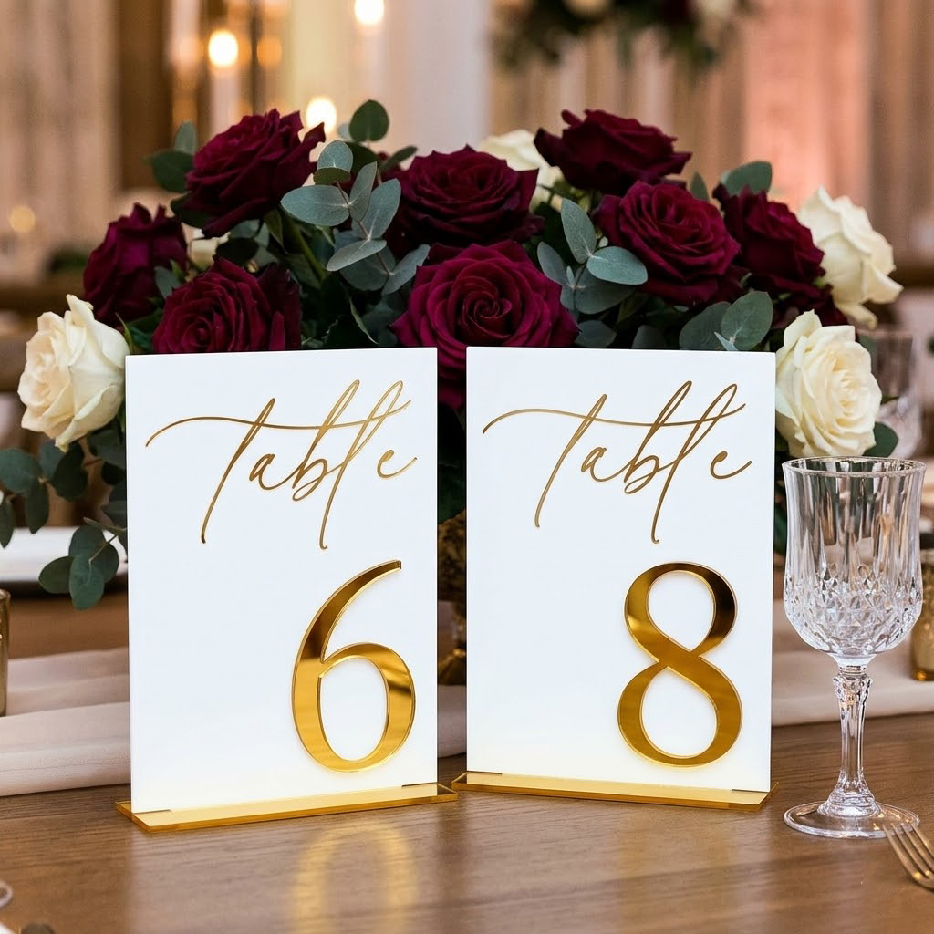 Numery na stoły weselne 1-10 z – Table Number Gold recenzja i cena