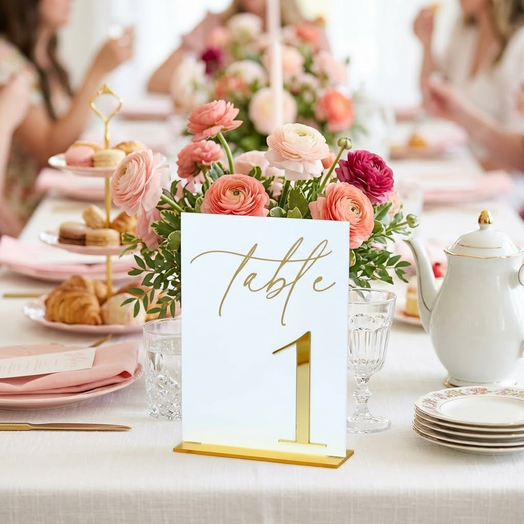 Numery na stoły weselne 1-10 z – Table Number Gold recenzja i cena