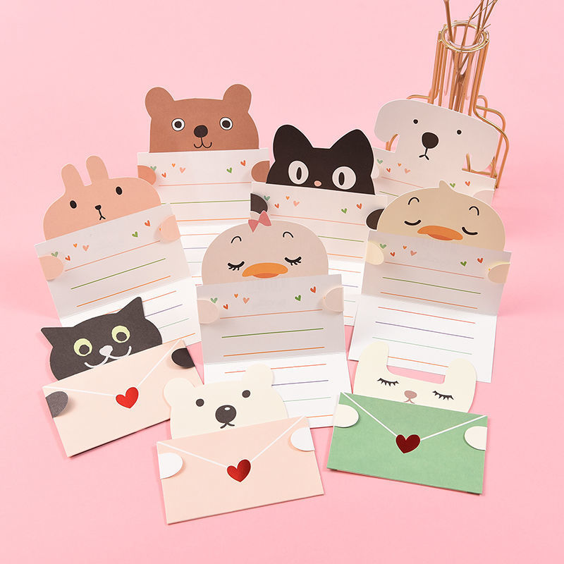 9Pcs Cartoon Animal Gift Card  – Wedding Sutra recenzja i cena