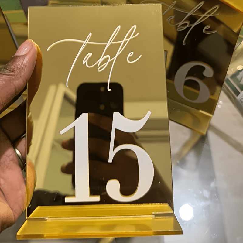 Złote Akrylowe Numery na Stół  – Table Number Gold recenzja i cena