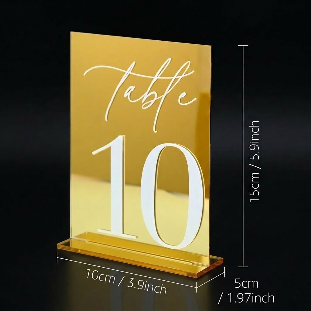 Złote Akrylowe Numery na Stół  – Table Number Gold recenzja i cena