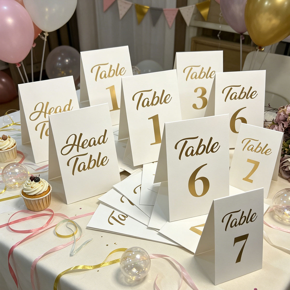 1 zestaw Złote Foliowe Karty N – Table Number Gold recenzja i cena