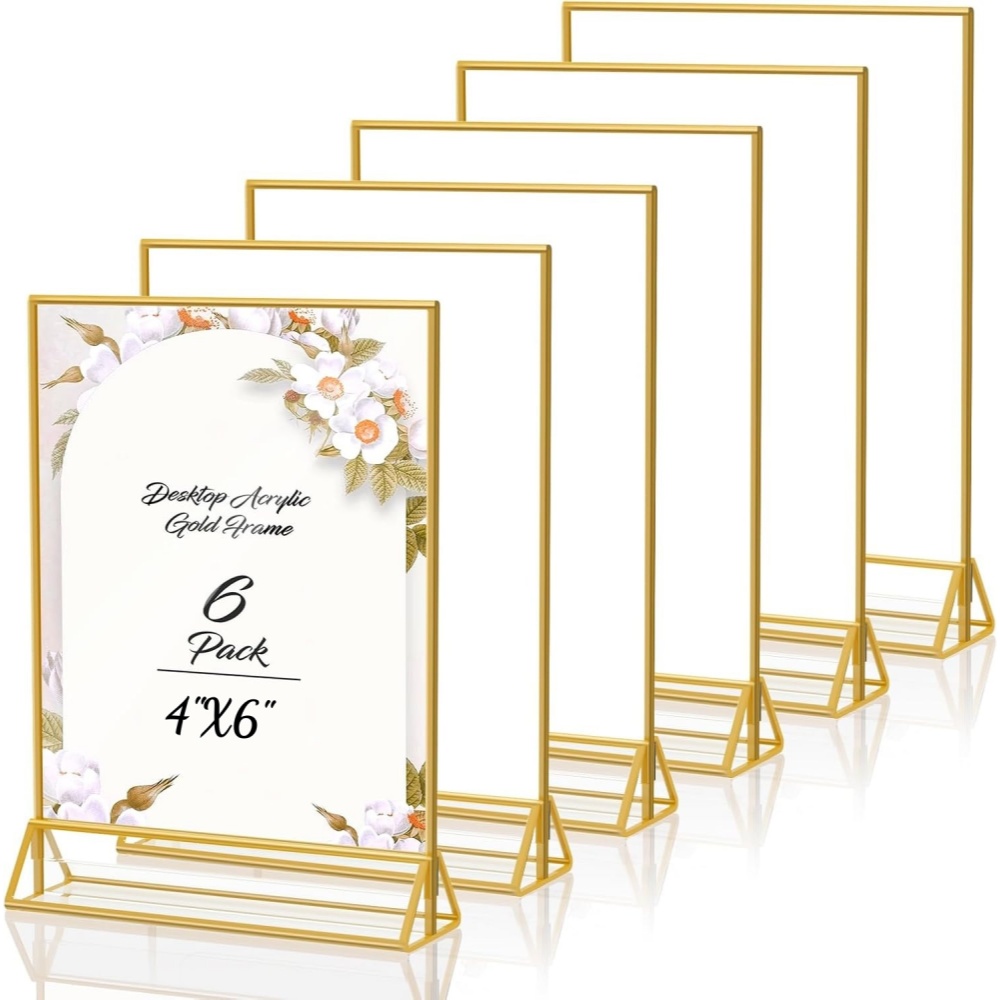 Zestaw 6 złotych akrylowych ra – Table Number Gold recenzja i cena