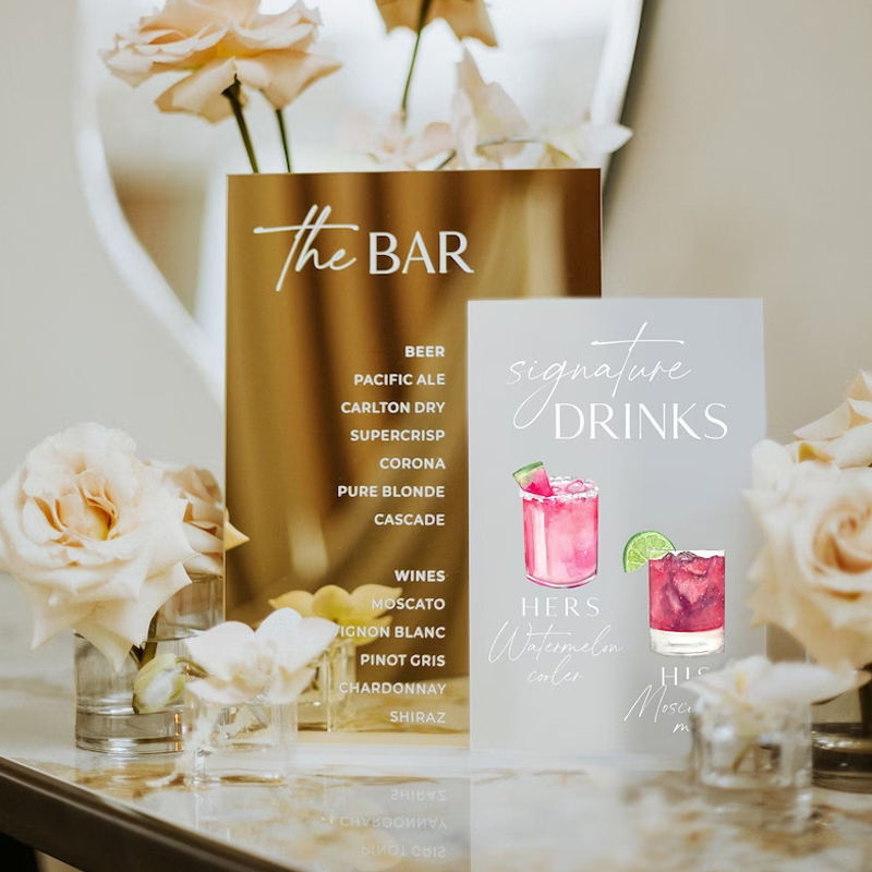 Podpis drinku, napoje jego i j – Table Number Gold recenzja i cena