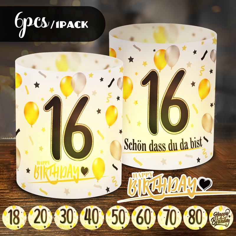 6 szt. Czarno-złote abażury do – Table Number Gold recenzja i cena